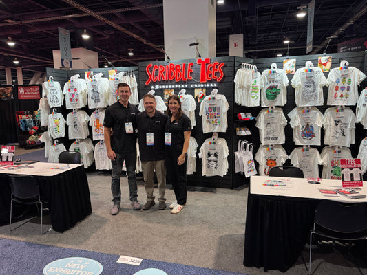 Screenplay Hits the Tradeshow Floor with Our New Scribble Tees!
