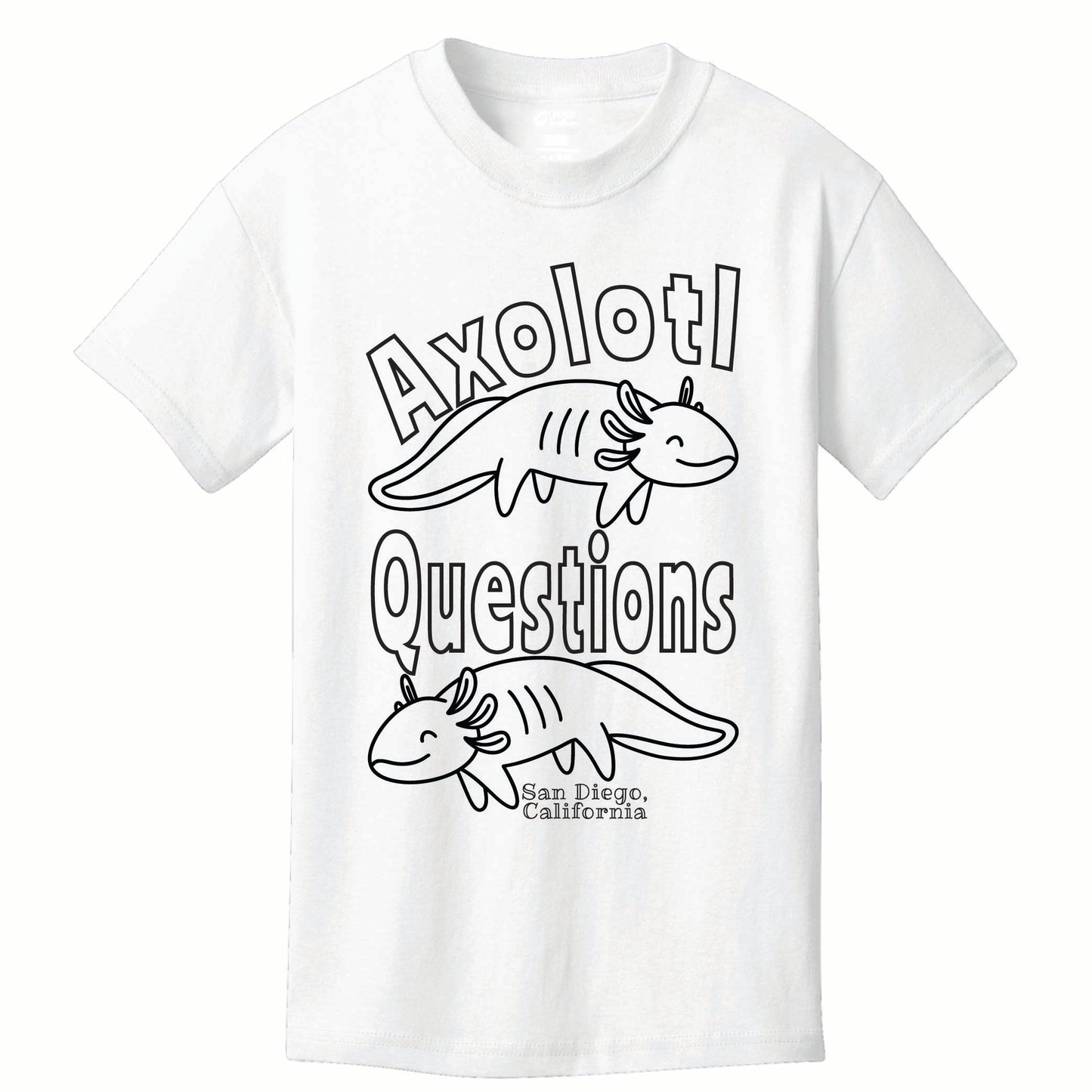 Axolotl Questions Coloring Tee