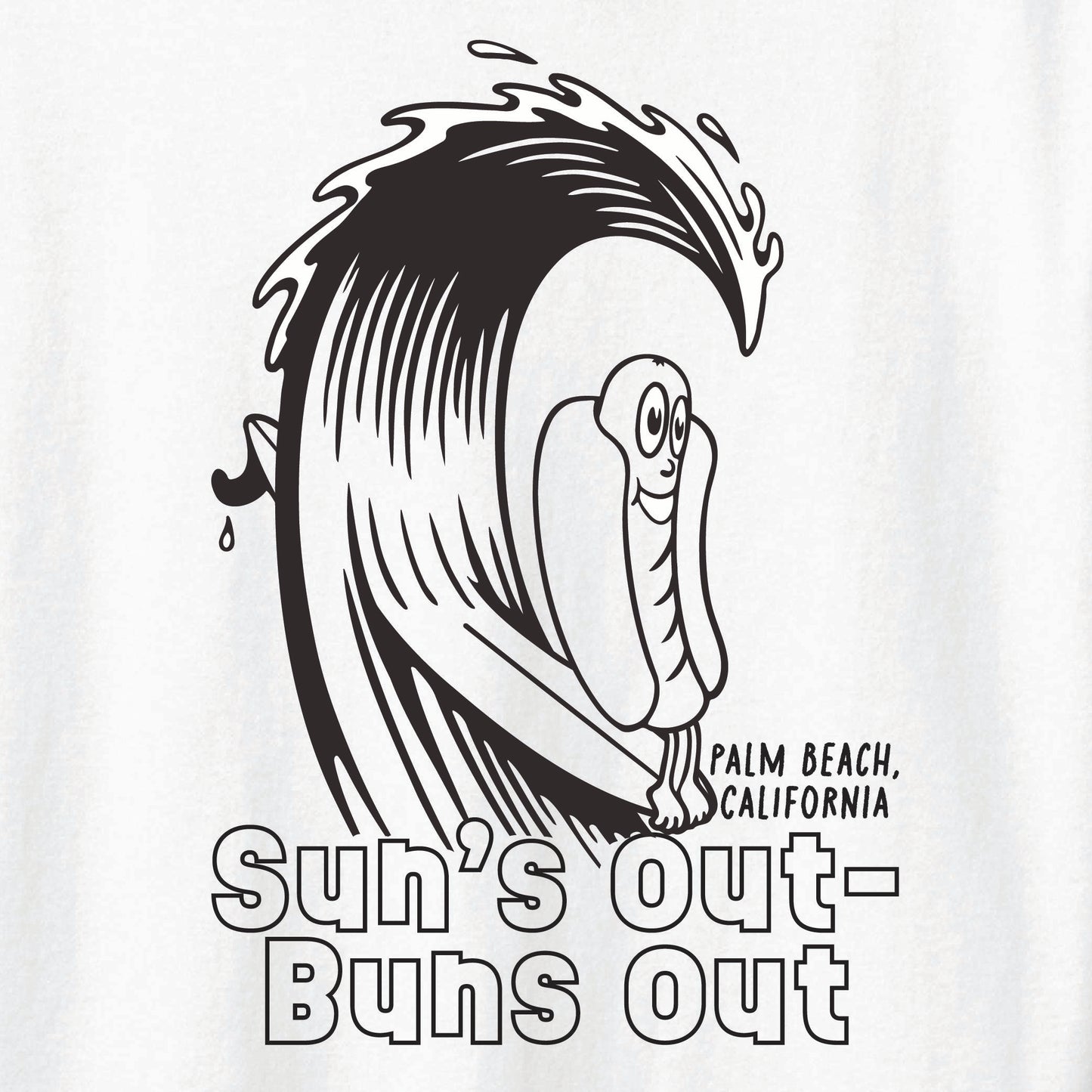 Hot Dog Surfer Coloring Tee