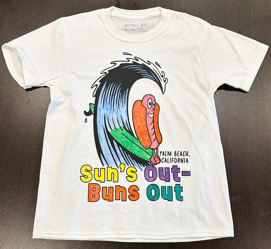 Hot Dog Surfer Coloring Tee