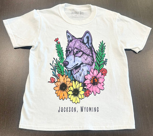 Wolf Floral Tee
