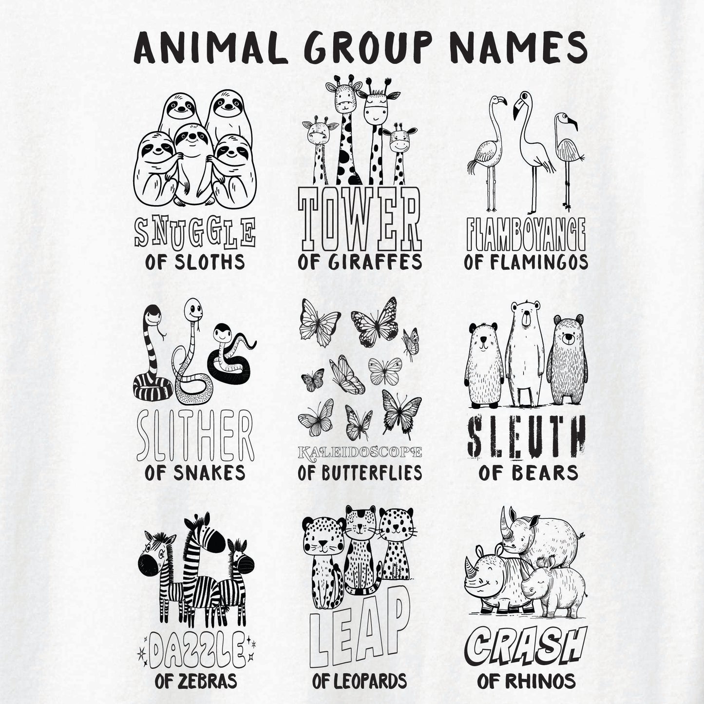Animal Groups Tee