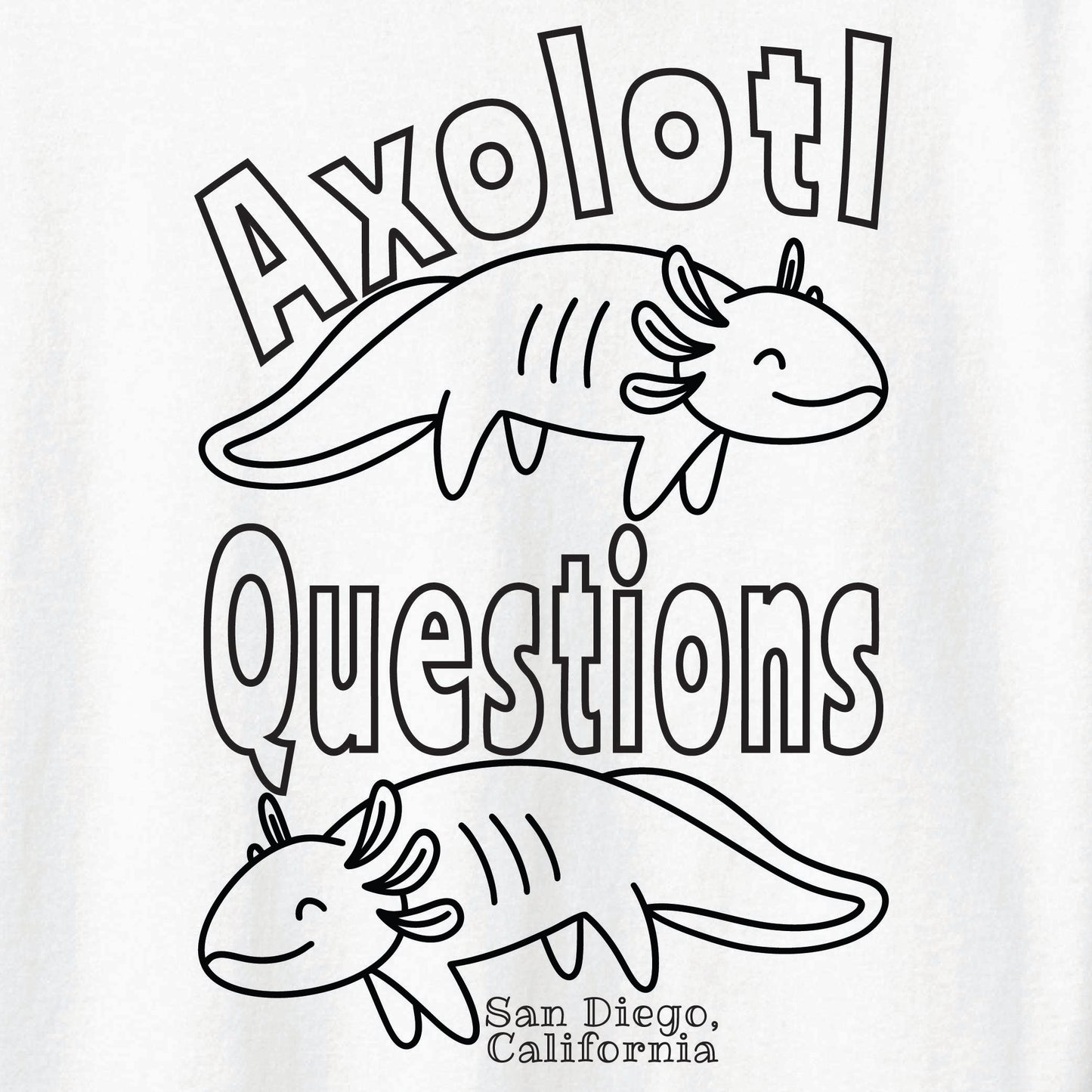 Axolotl Questions Coloring Tee