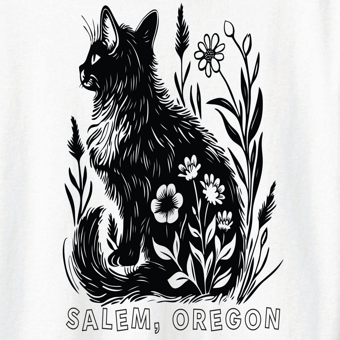 Cat Floral Tee