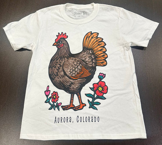 Floral Chicken Tee