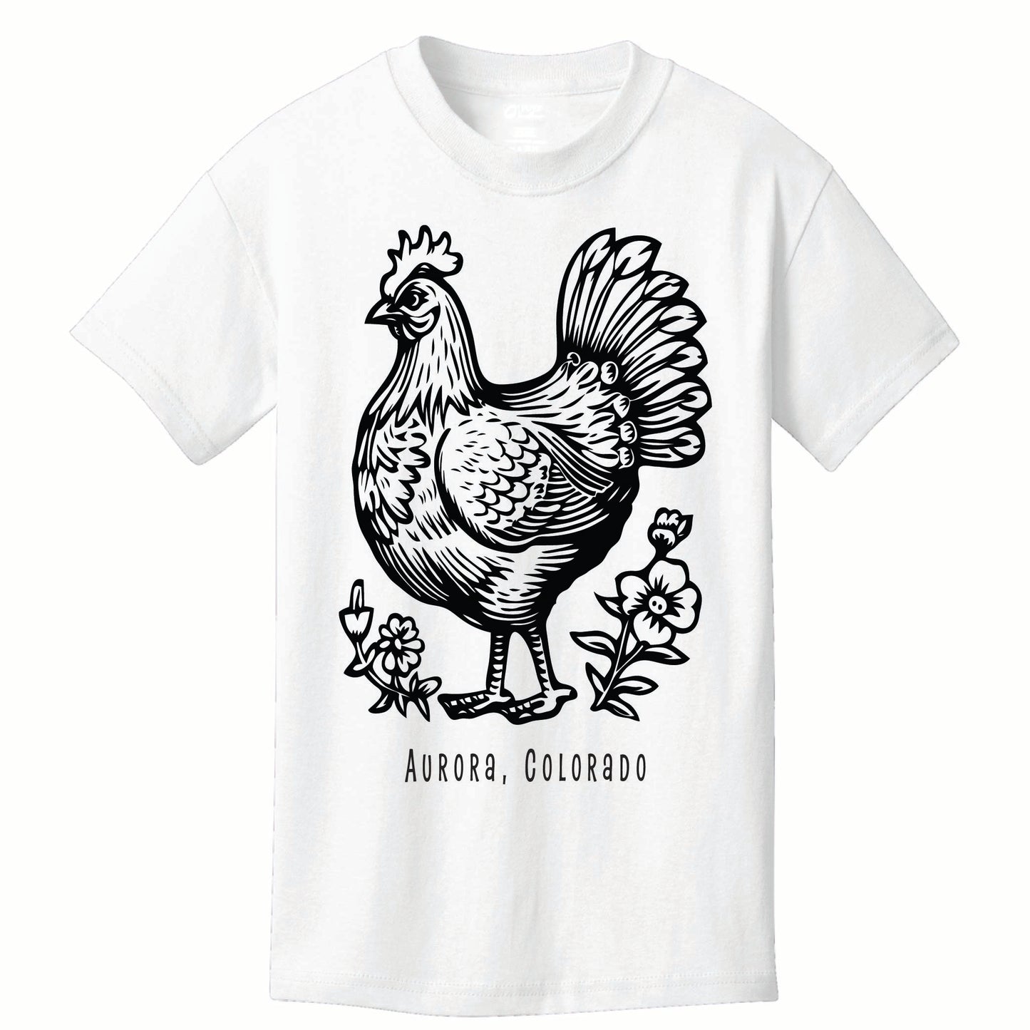Floral Chicken Tee