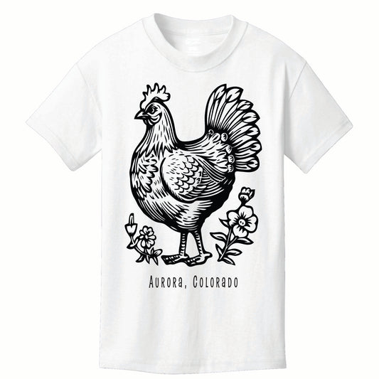 Floral Chicken Tee