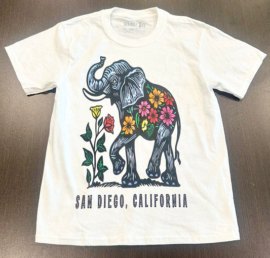 Floral Elephant Tee