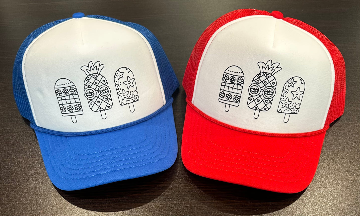 Popsicle Coloring Hat