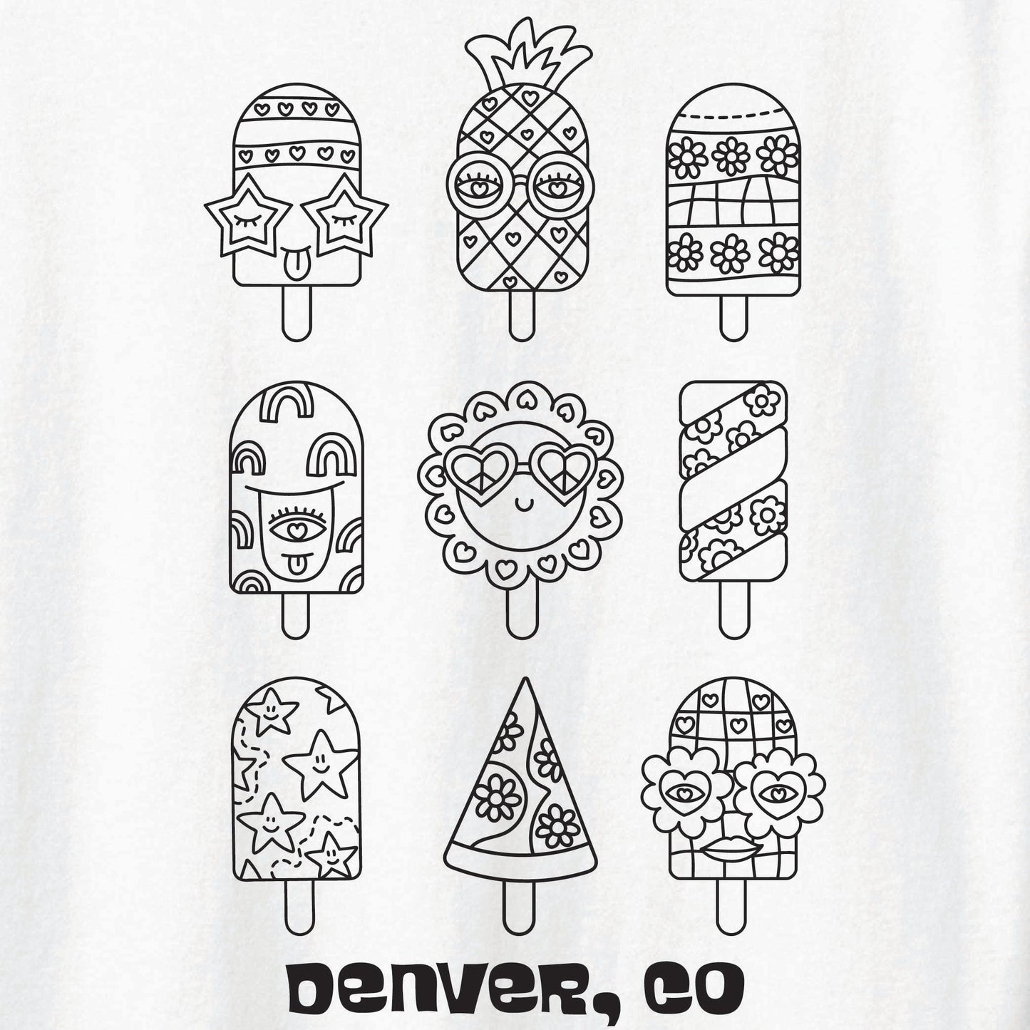 Popsicle Coloring Tee