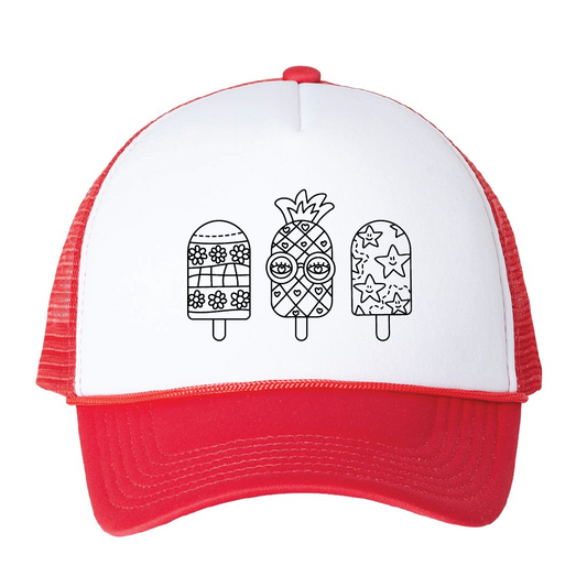 Popsicle Coloring Hat