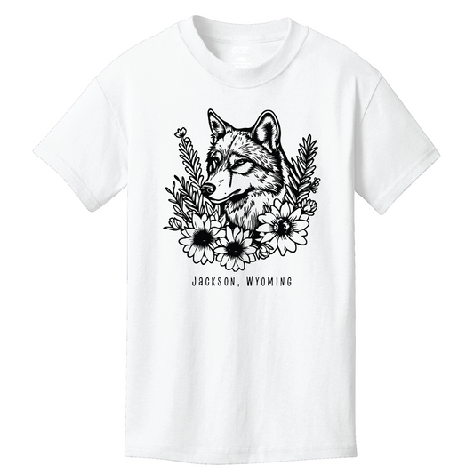 Wolf Floral Tee